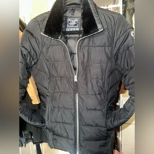 Abercrombie & Fitch Black Jacket- removable hood